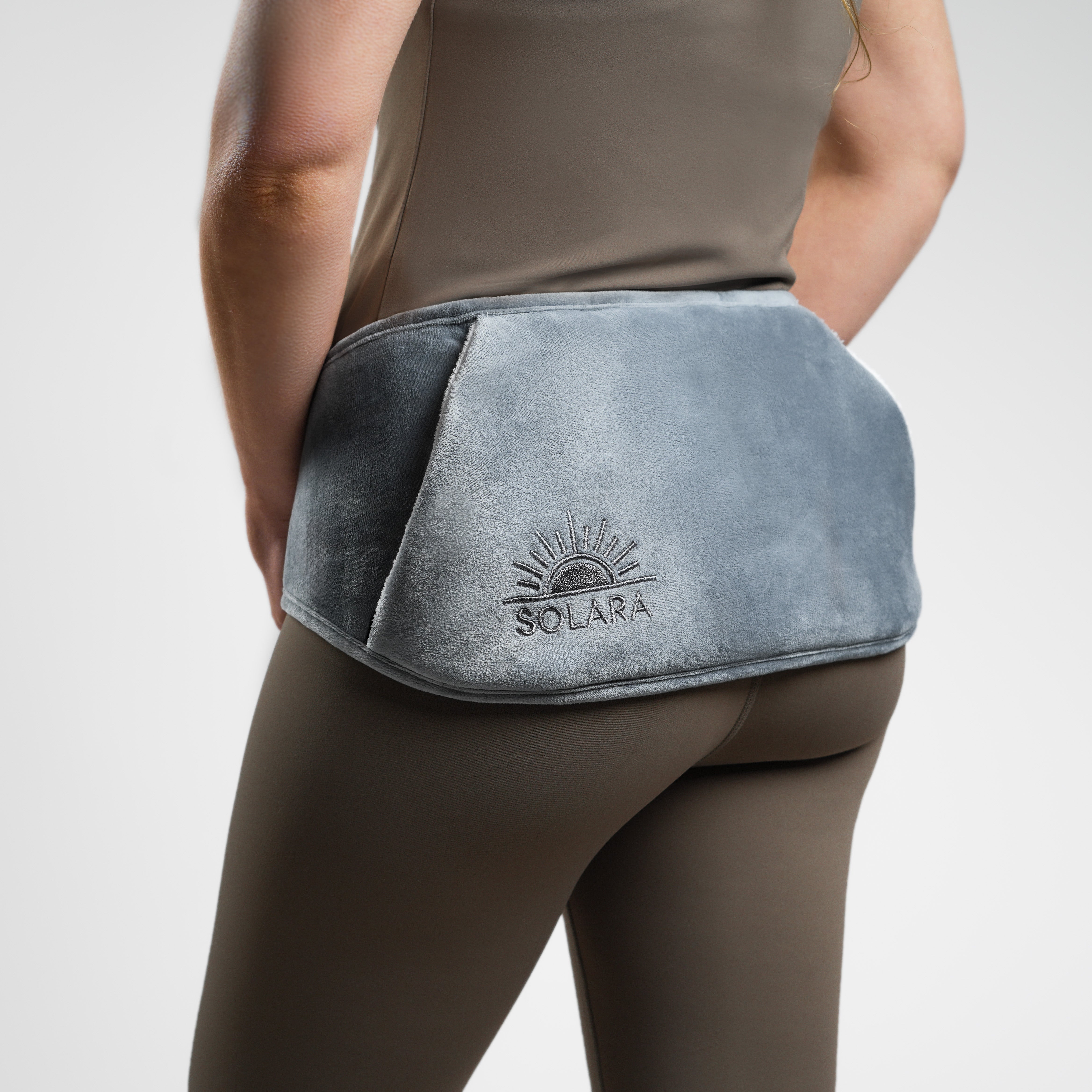 Solara Hot Water Bottle  + Body Strap (Grey)