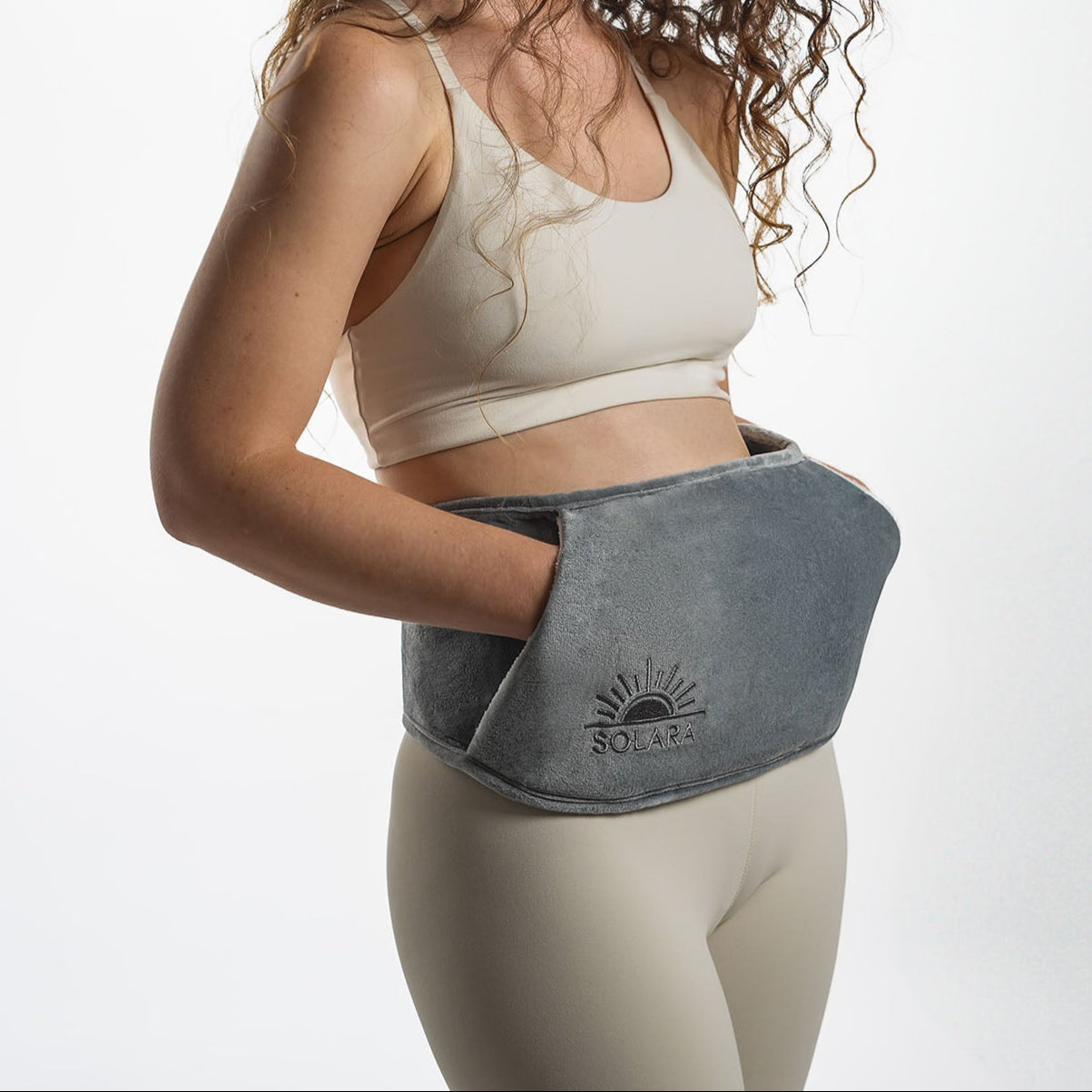 Solara Hot Water Bottle  + Body Strap (Grey)